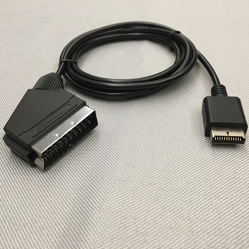 Retro Gaming Cables - 1,8 m langes RGB-SCART-Konsolen-AV-TV-Kabel für Play