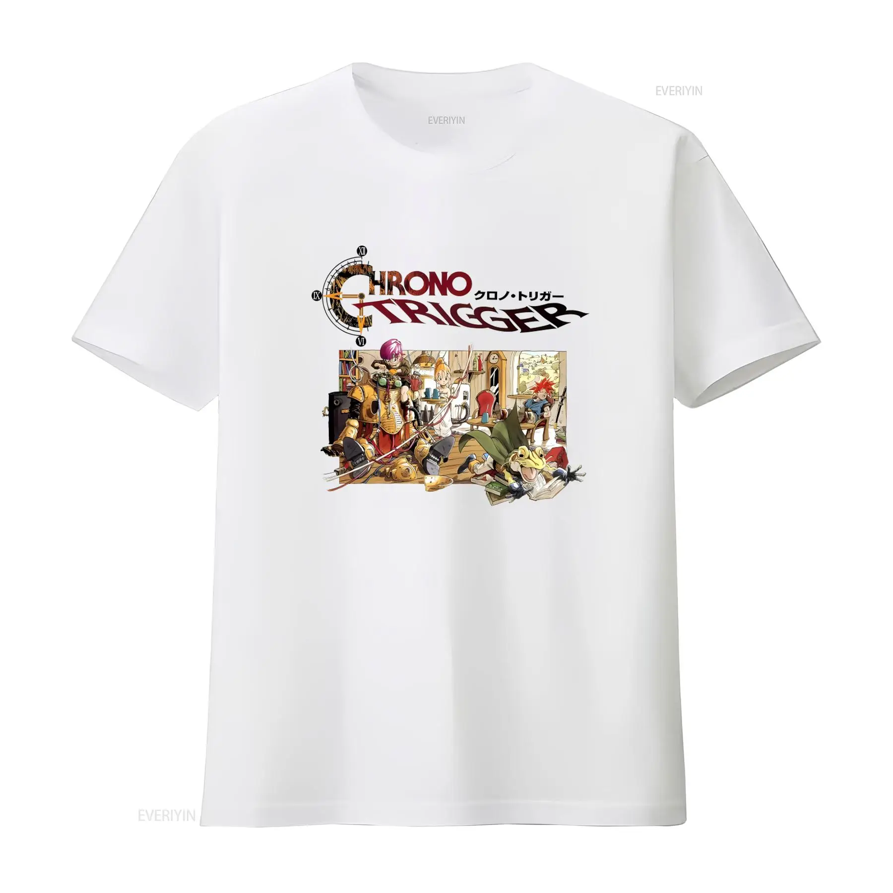 Retro Gaming Video - Chrono Trigger Videospiel-Logo-T-Shirt, Größen S 5XL,