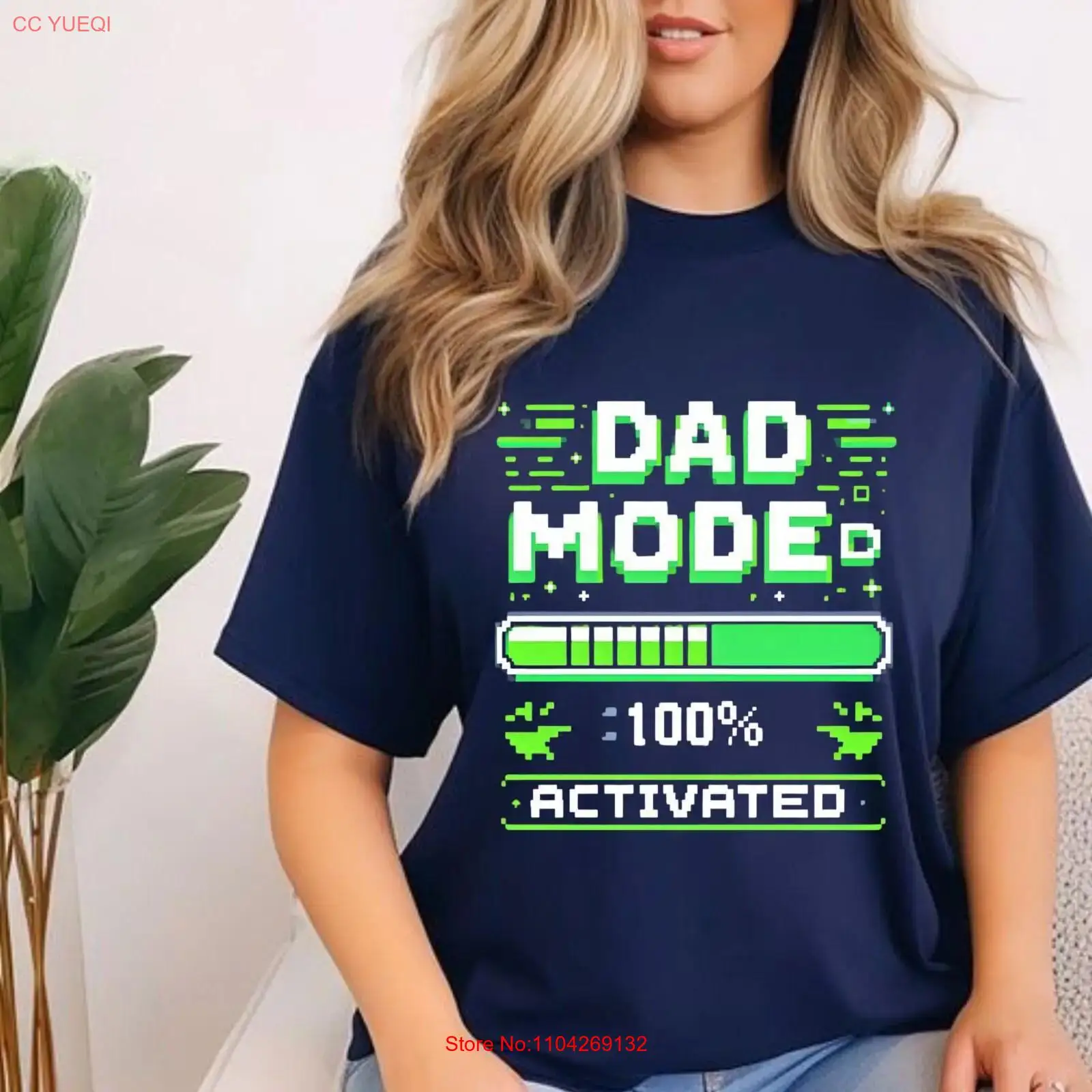 Retro Gaming Bar - T-Shirt „Dad Mode Activated“ für Gamer,