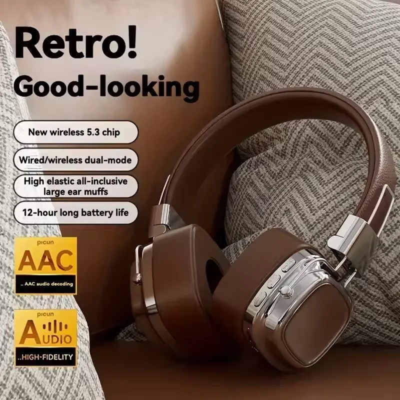 Retro Gaming Cables - 2025 Neue 5,3 faltbare drahtlose Bluetooth-Headsets