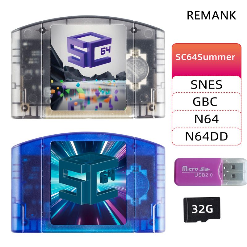 Retro Game Card - REMANK 5000-in1 SC64Summer SC64 Spielkarte N64
