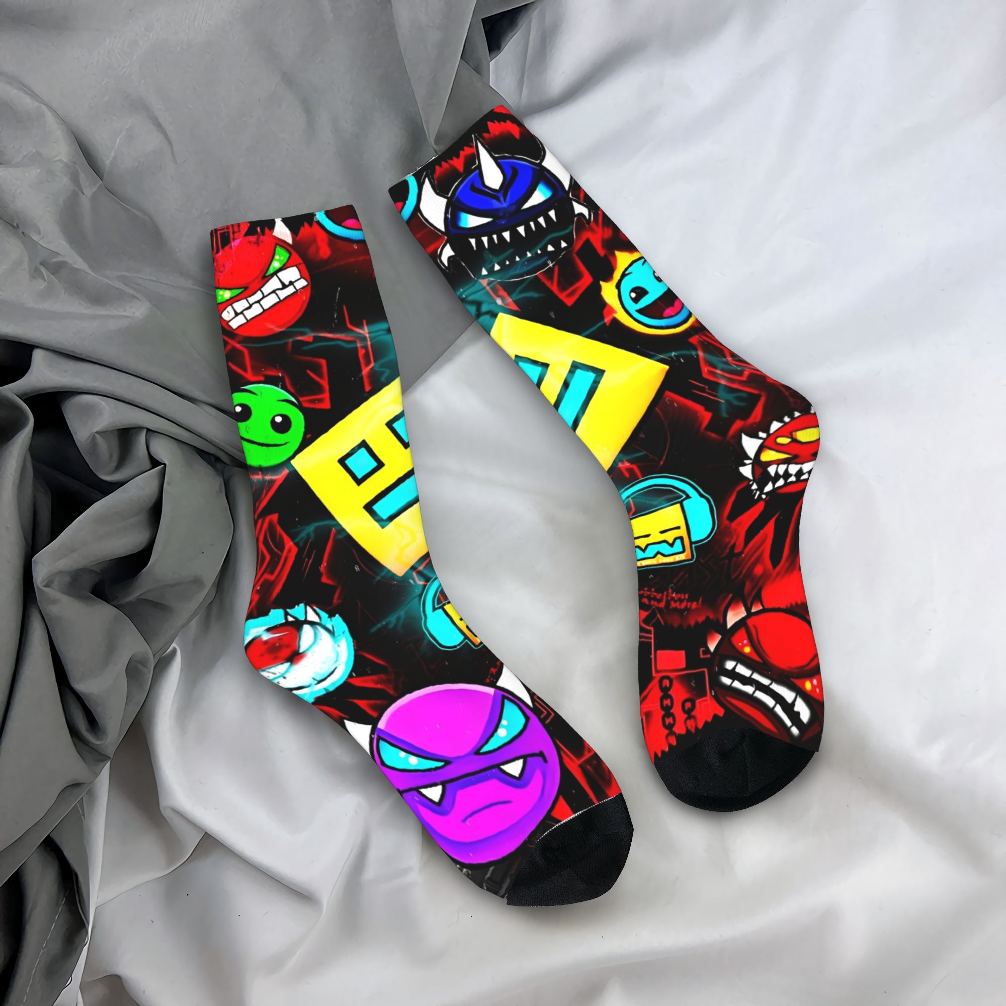 Retro Gaming Youtube - Geometrie Gaming Dashed Strümpfe Unisex Männer
