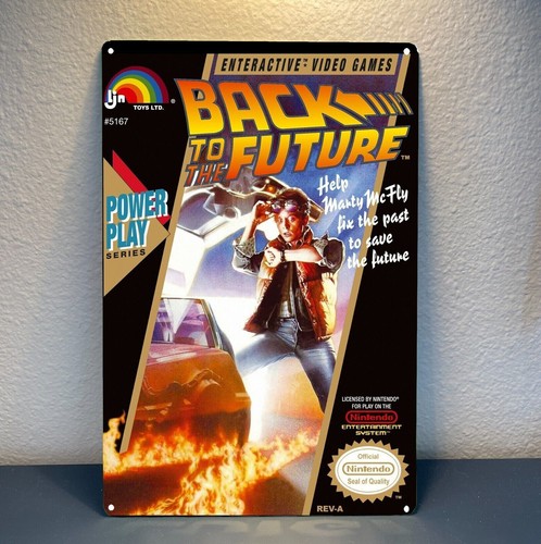 Retro Gaming Video - Zurück in die Zukunft Nes Retro-Videospiel-Metallposter,