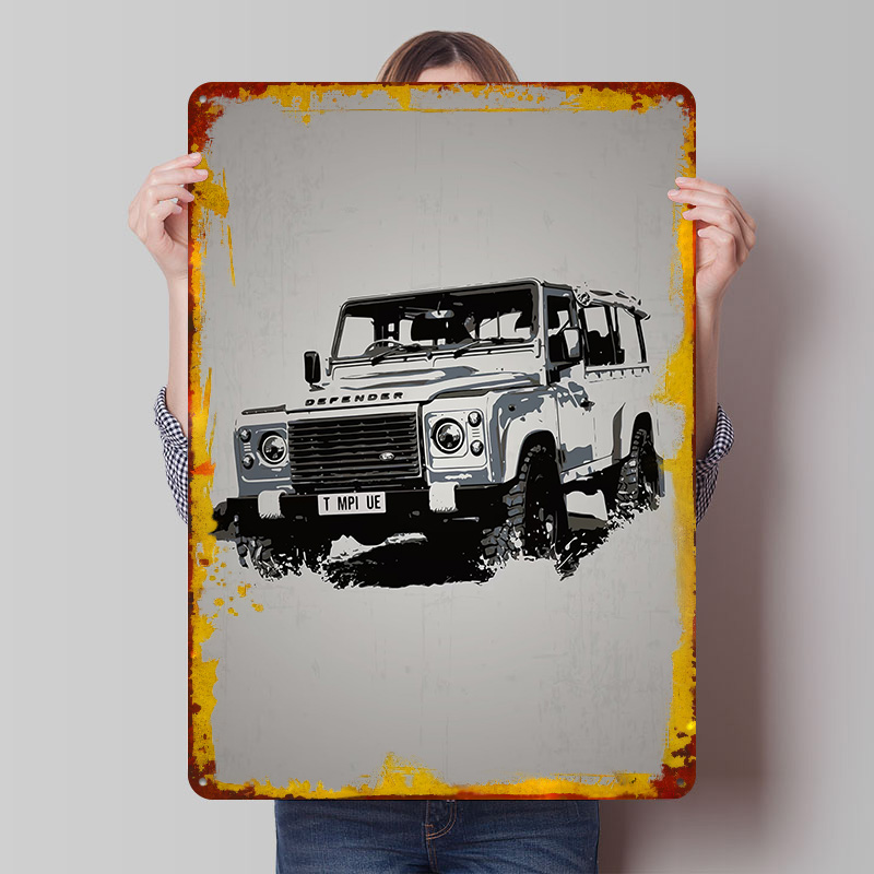Retro Gaming Uk - UK Car Rover Defender Poster Individualisierte
