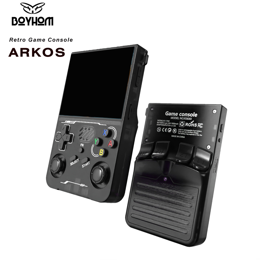 Retro Gaming Video - BOYHOM Handheld-Konsolen Videospiele 3,5-Zoll-IPS-640*480-Bildschirm Retro-Spielkonsole mit