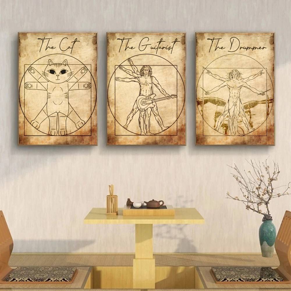 Vintage Vitruvian Style Musik- – Retro Gaming Wallpaper Bewertung und Preis