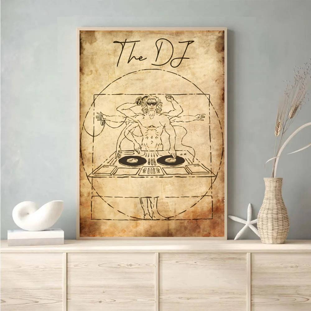 Vintage Vitruvian Style Musik- – Retro Gaming Wallpaper Bewertung und Preis