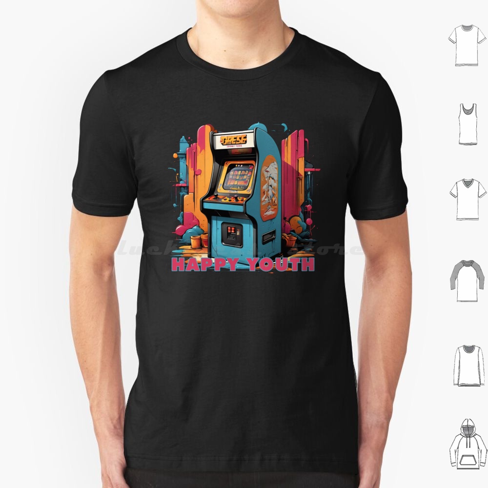 Happy Youth-Arcade T-Shirt Män – Retro Gaming Video Bewertung und Preis