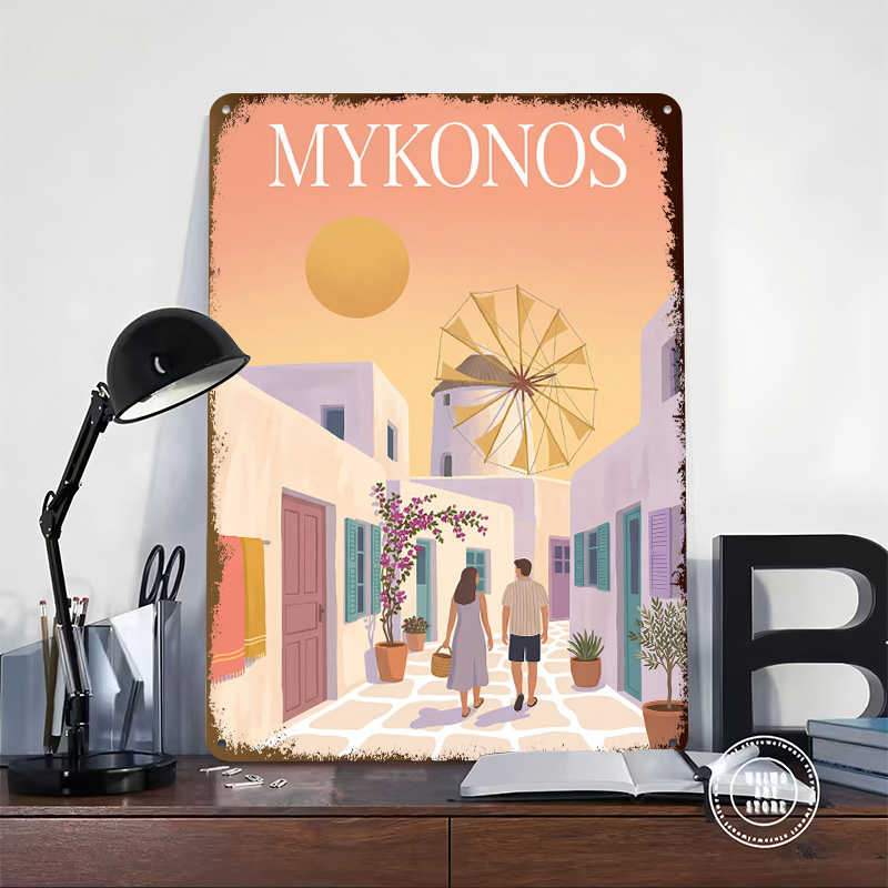 Mykonos Griechenland Metallpos – Retro Gaming Bar Bewertung und Preis