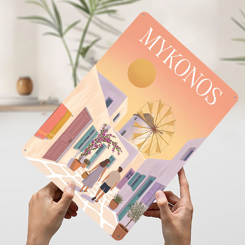 Mykonos Griechenland Metallpos – Retro Gaming Bar Bewertung und Preis