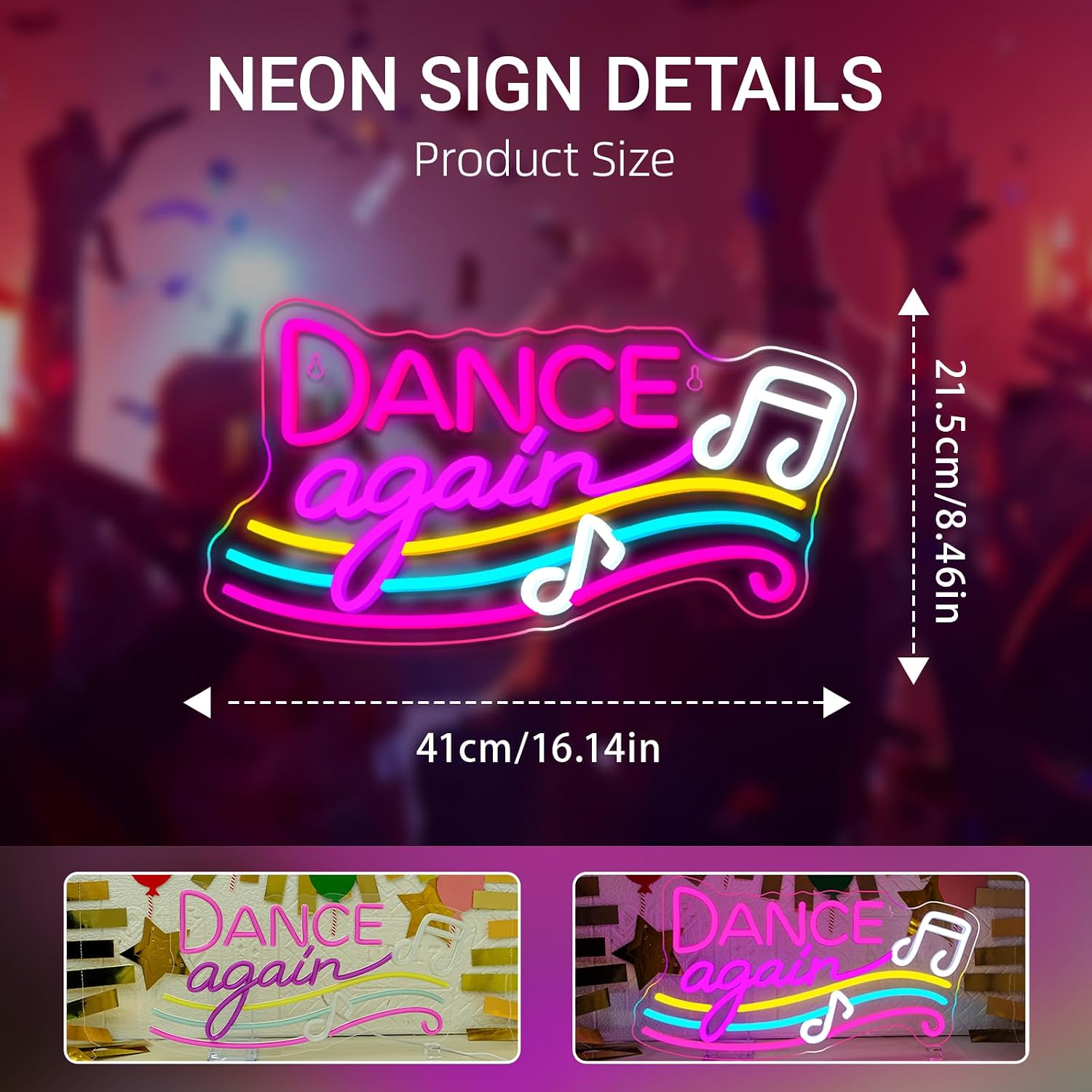 Tanz-Neonschild USB-Betrieben  – Retro Gaming Bar Bewertung und Preis