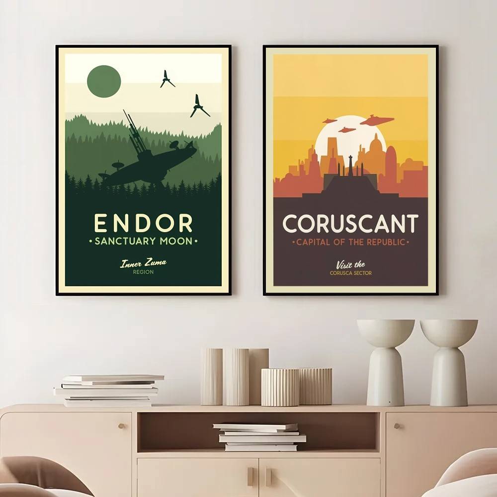 Retro Sci-Fi-Planetenreise-Pos – Retro Gaming Wallpaper Bewertung und Preis