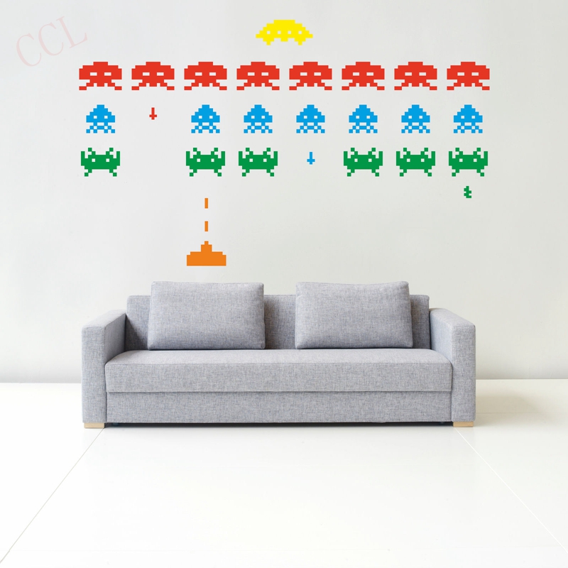 Gamer Vinyl Aufkleber SPACE IN – Retro Gaming Wallpaper Bewertung und Preis