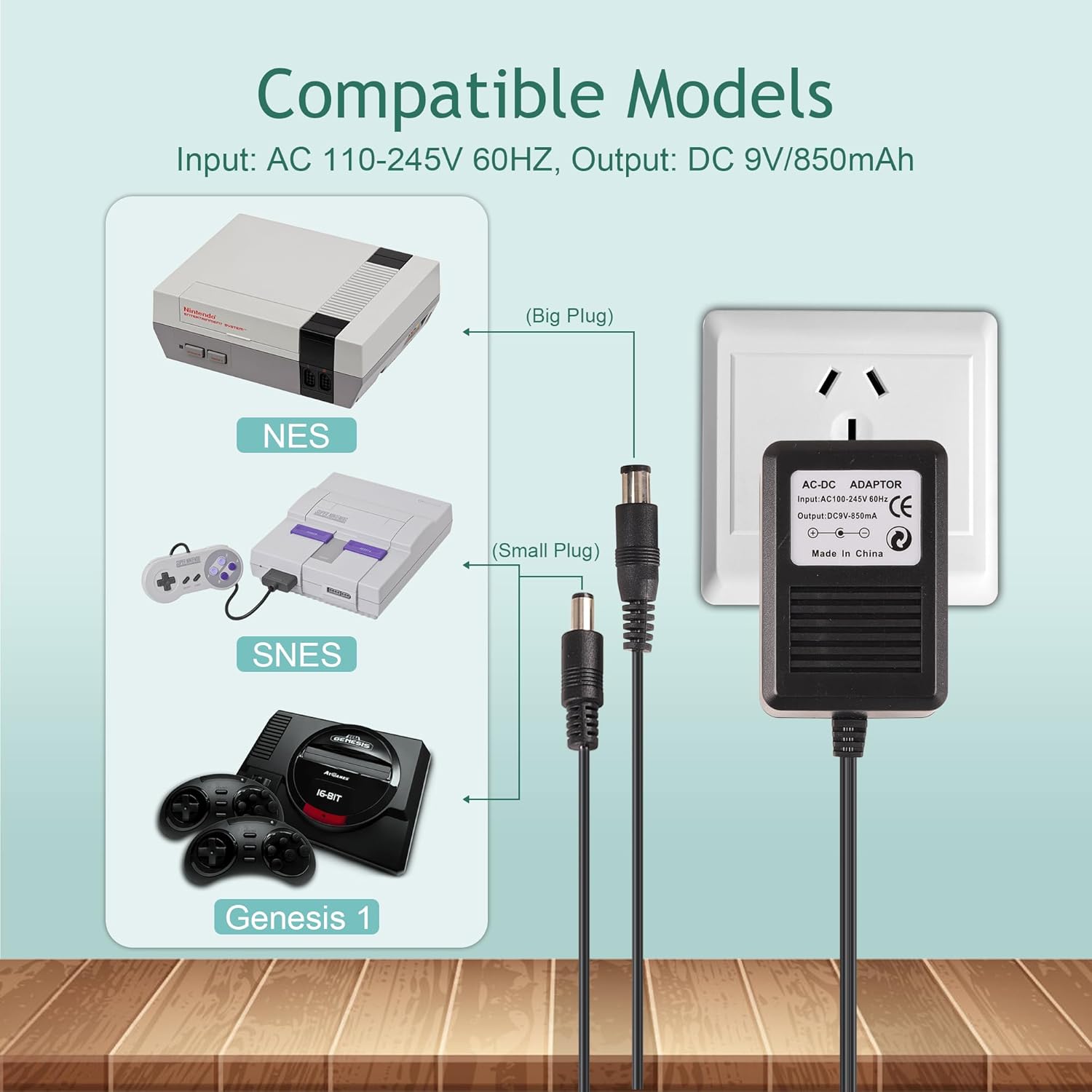US-Stecker 3-in-1 AC-Netzteila – Retro Gaming Cables Bewertung und Preis