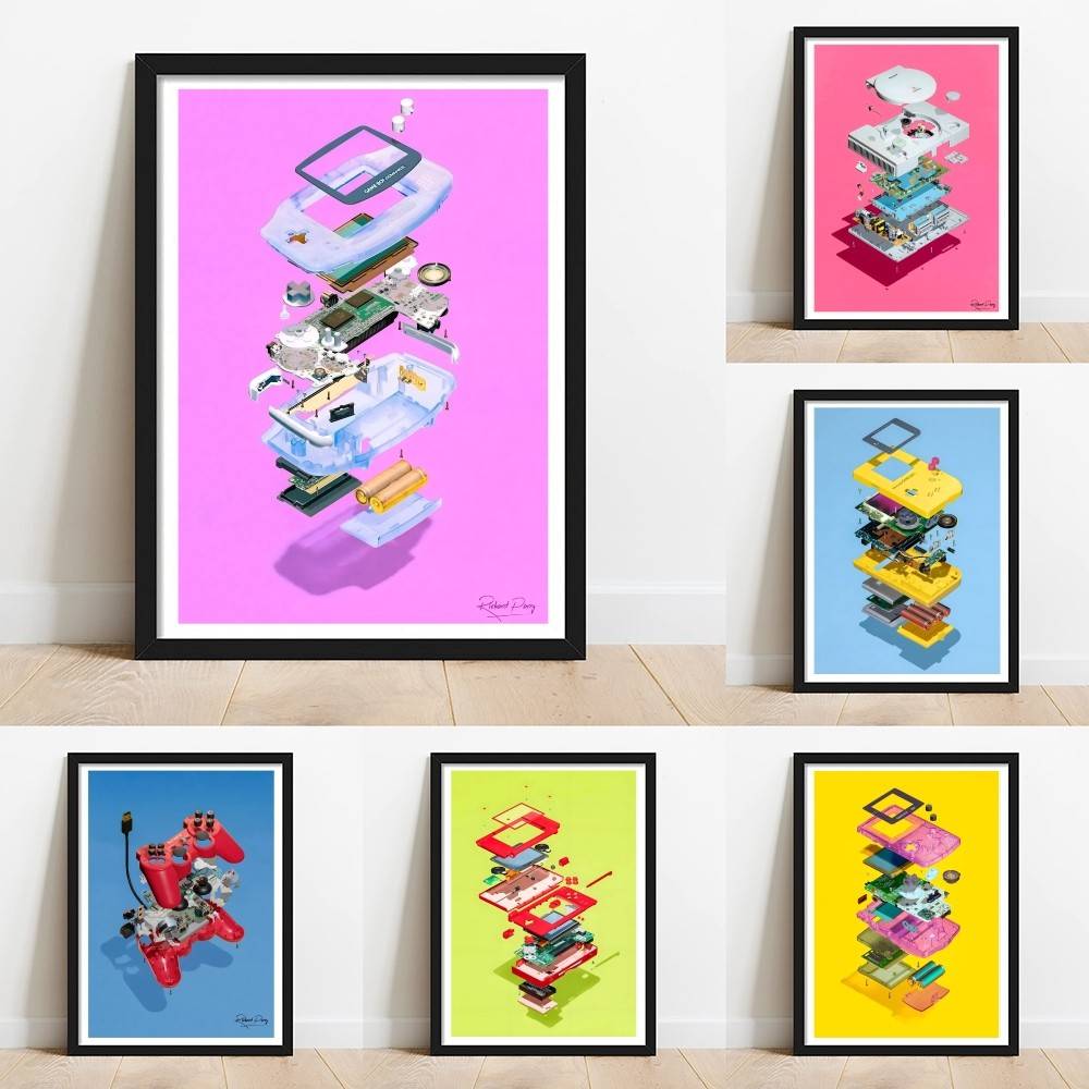 Explodiertes Spielkonsolen-Pap – Retro Gaming Wallpaper Bewertung und Preis