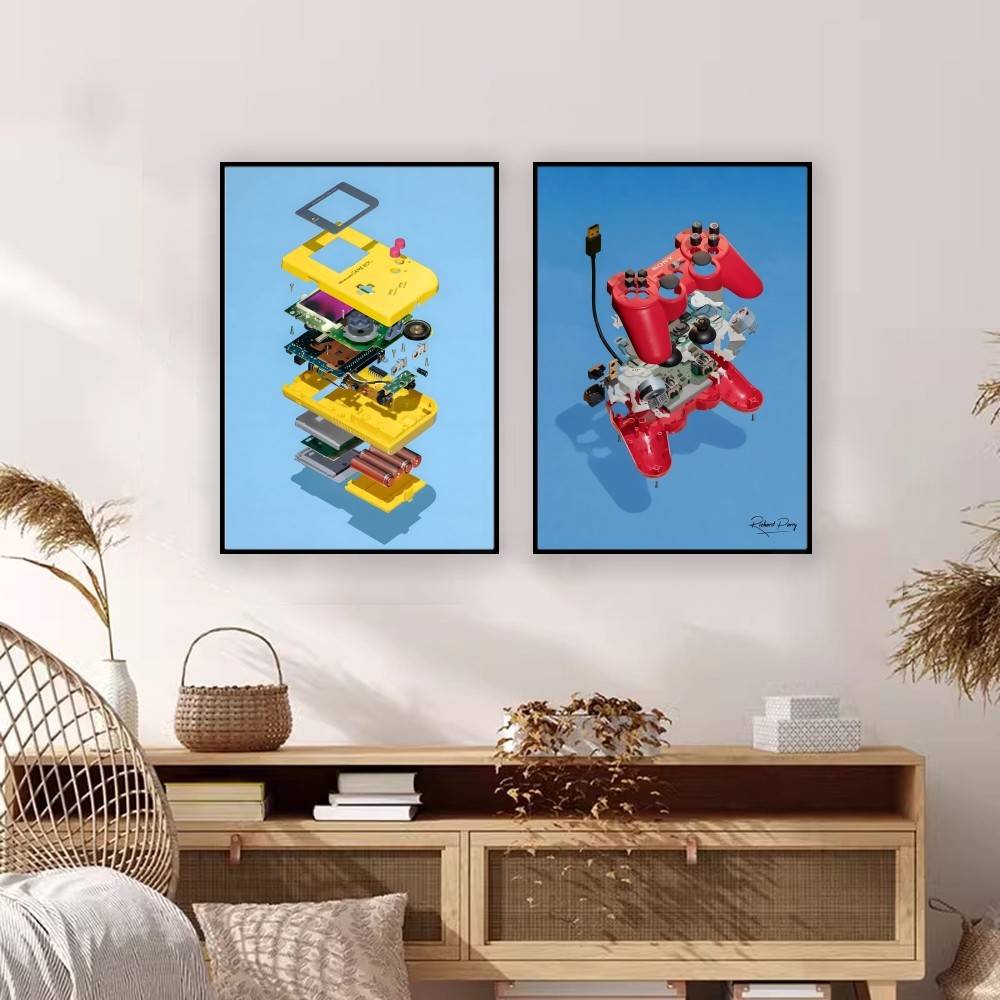 Explodiertes Spielkonsolen-Pap – Retro Gaming Wallpaper Bewertung und Preis