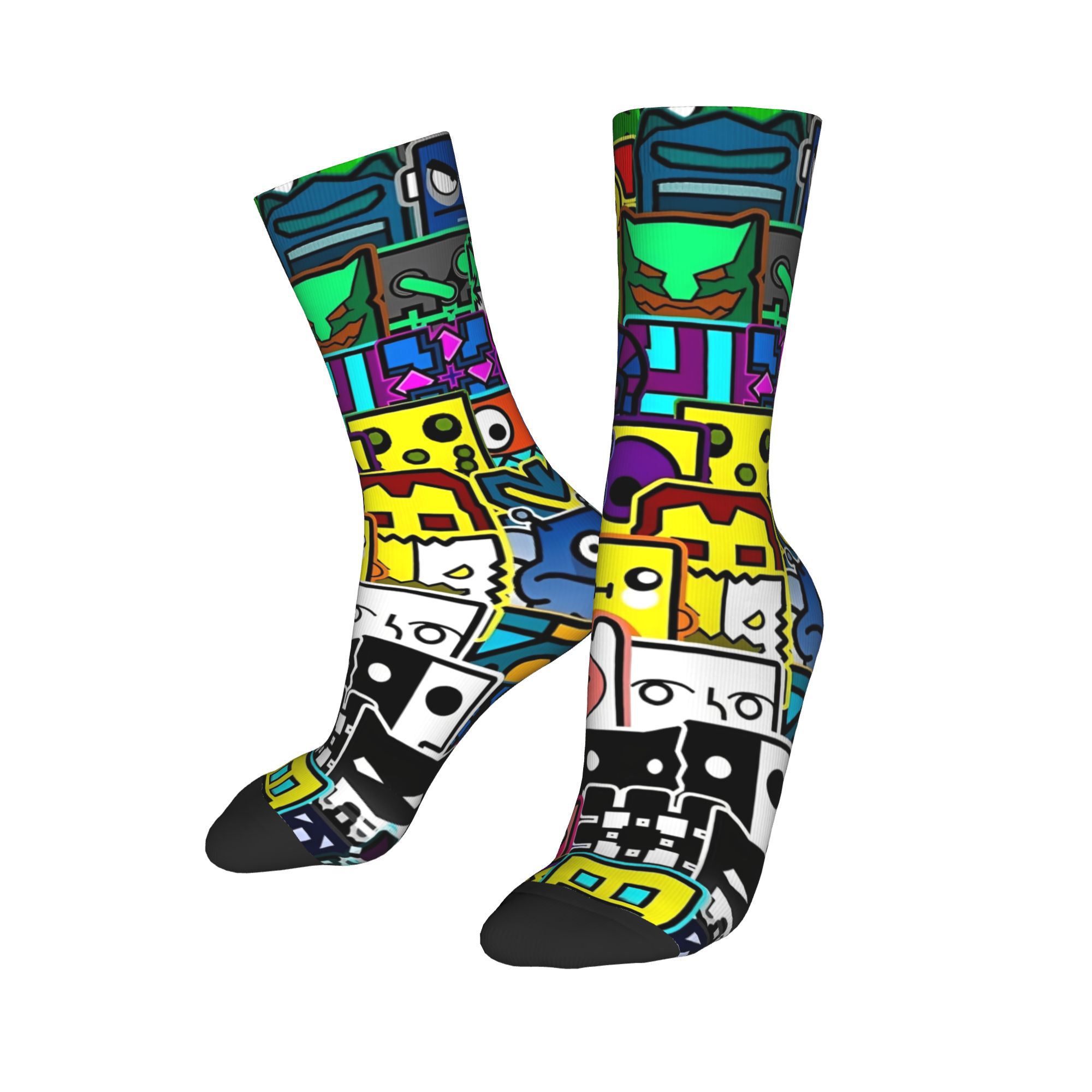 Geometrie Gaming Dashed Socken – Retro Gaming Youtube Bewertung und Preis